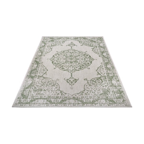 Oslo zöld-bézs kültéri szőnyeg, 80x150 cm - Ragami-image-2