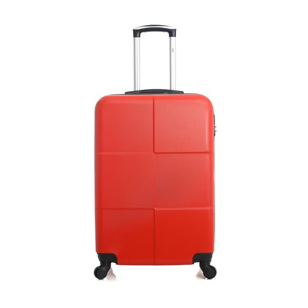 Coronado piros gurulós bőrönd, 36 l - Hero