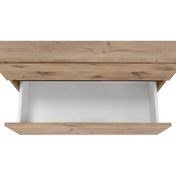 Natúr színű mosdó alatti szekrény tölgyfa dekorral 80x55 cm Wisla – Støraa-image-1