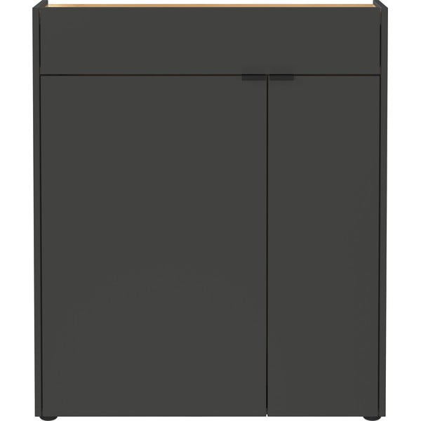 Antracitszürke szekrény 82x102x22 cm Ameca – Germania-image-1
