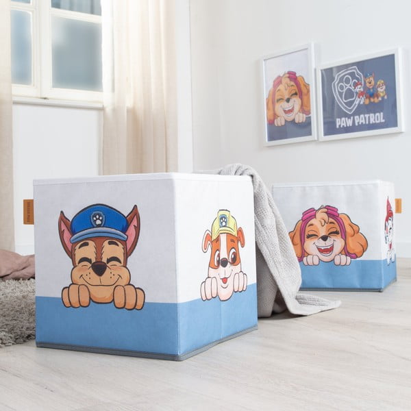 Textil játéktároló doboz szett 2 db-os 27x27x27 cm Paw Patrol – Roba-image-3