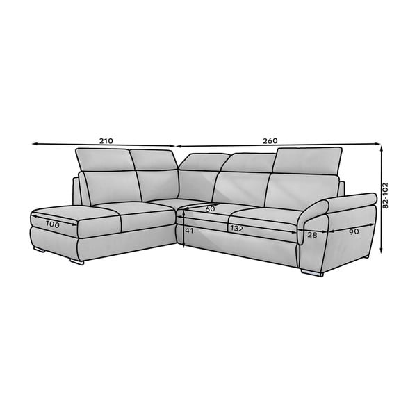 Zöld bársony kinyitható-tárolóhelyes sarokkanapé (bal oldali-L alakú) Loreto – ELTAP-image-4
