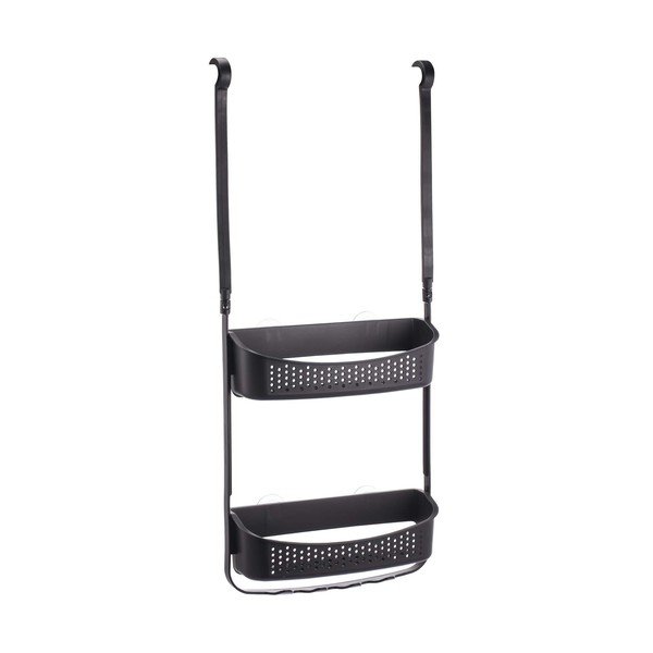 Matt fekete függő műanyag fürdőszobai polc Vesper – douceur d'intérieur-image-3