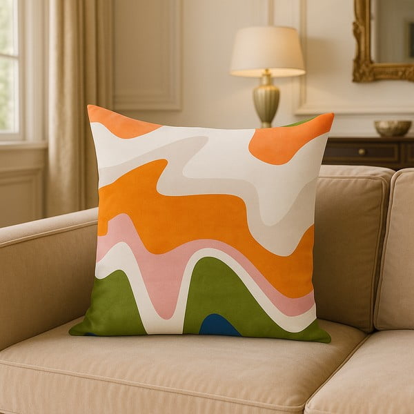 Párnahuzat 43x43 cm Squiggly Orange – Mila Home-image-3