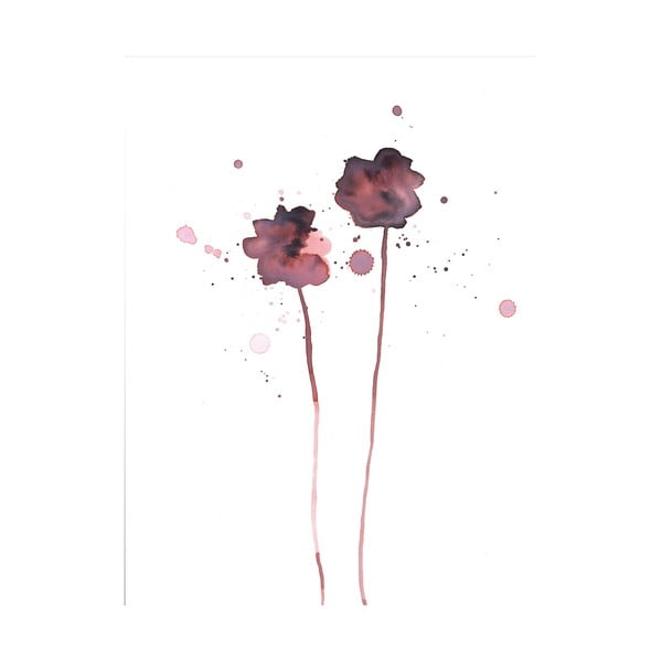 Plum Poppy poszter, 70 x 50 cm - Bloomingville