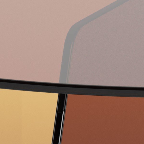 Barna üveg kerek dohányzóasztal ø 80 cm Samos – Actona-image-1