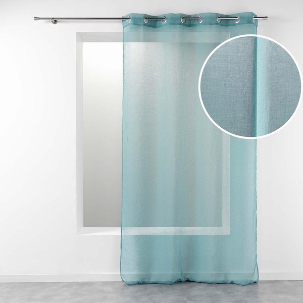 Türkiz fényáteresztő függöny 140x280 cm Telma – douceur d'intérieur-image-2
