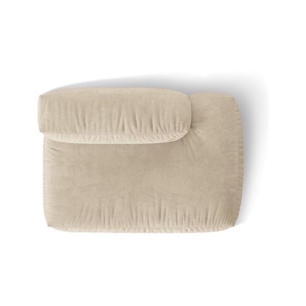 Bézs bársony kanapé modul (jobb oldali) Martina – Micadoni -image-3