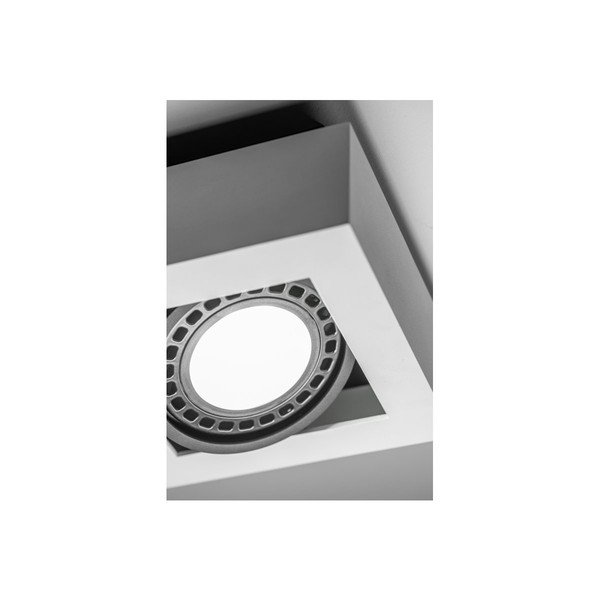 Fehér mennyezeti lámpa fém búrával 18,5x18,5 cm Loid – GTV-image-1