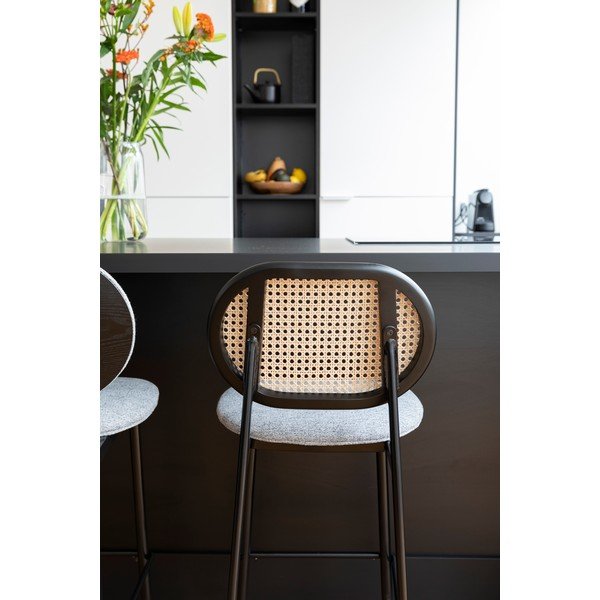 Fekete-világosszürke bárszék 94 cm Spike – Zuiver-image-1