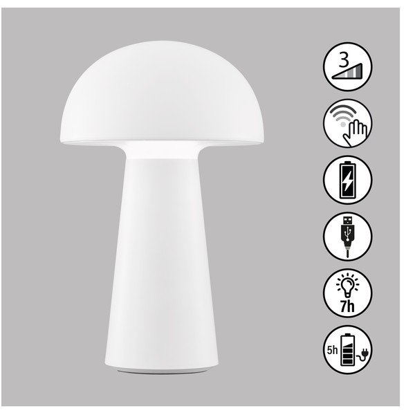 Fehér LED szabályozható-mozgásérzékelős asztali lámpa (magasság 22 cm) Viga – Fischer & Honsel-image-1
