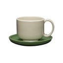 Zöld-krémszínű agyagkerámia csésze Amare – Hübsch