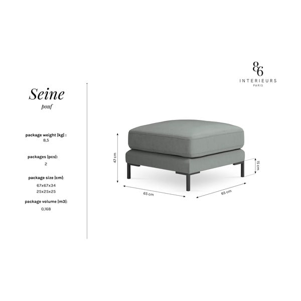 Seine sötétszürke lábtartó - Interieurs 86-image-3