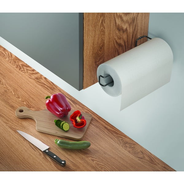 Fekete fali papírtörlő tartó - Metaltex-image-3