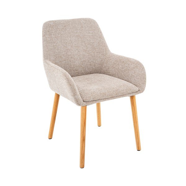 Bézs textil karfás étkezőszék szett 2 db-os Carlton – Støraa-image-3