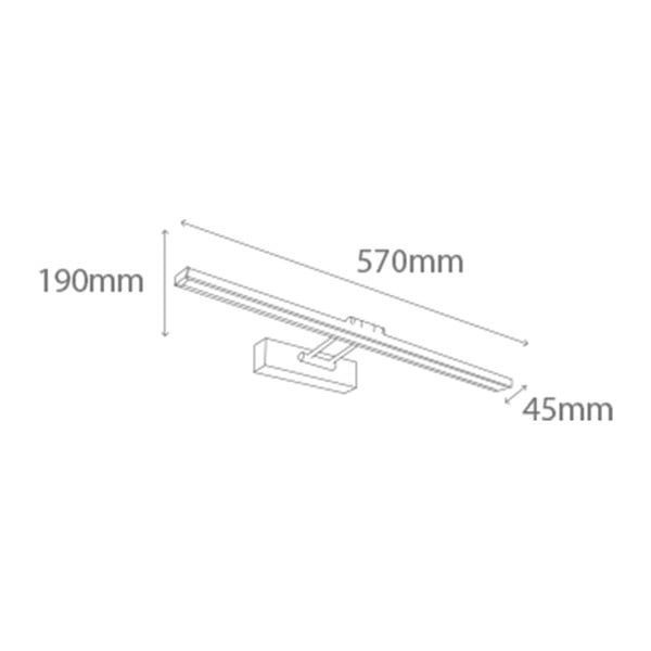 Picabia ezüstszínű falilámpa LED fénnyel - SULION-image-2