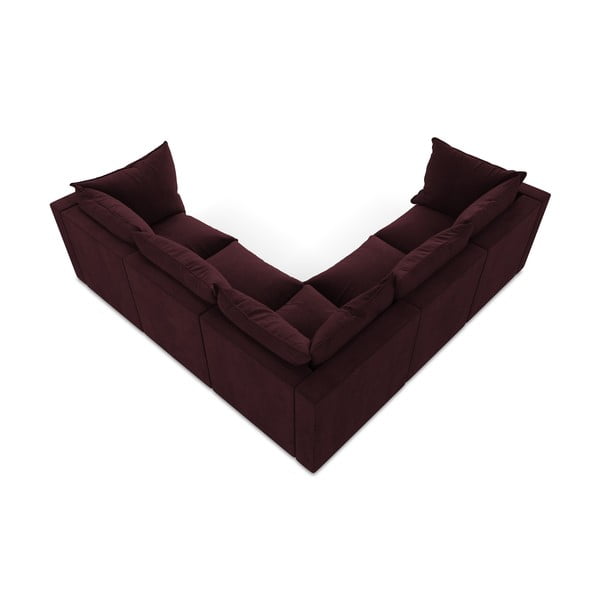 Borvörös sarokkanapé Manao – Makamii-image-3