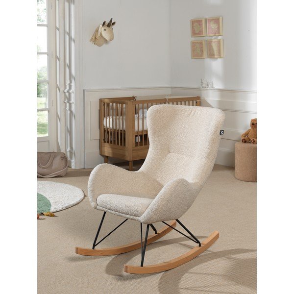 Bézs buklé gyerek hintafotel Rocky – Vipack-image-1