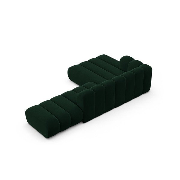 Sötétzöld sarokkanapé (bal oldali) Lupine – Micadoni Home-image-3