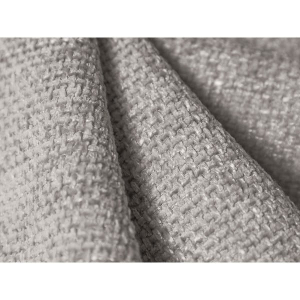 Világosszürke kárpitozott ágyneműtartós franciaágy ágyráccsal 200x200 cm Miley – Micadoni -image-4