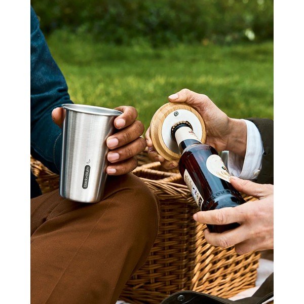 Ezüstszínű rozsdamentes acél utazóbögre 500 ml – Black + Blum-image-2