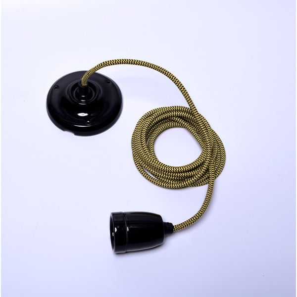 Diamond sárga kábel mennyezeti lámpához fekete foglalattal - Filament Style