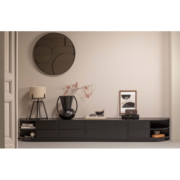 Fekete borovi fenyő moduláris TV-állvány 78x40 cm Finca – WOOOD-image-1