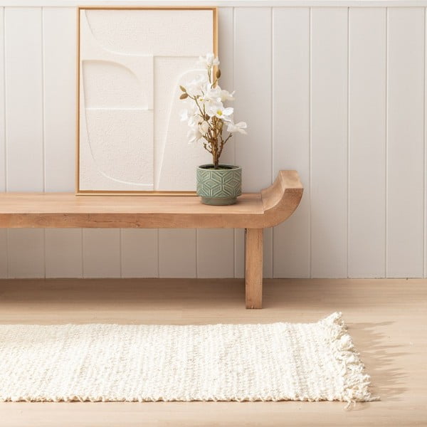 Krémszínű juta futószőnyeg 70x170 cm Altea – Ixia-image-2