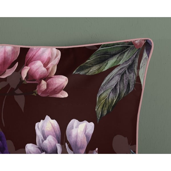 Gerbera organikus pamut egyszemélyes borvörös ágyneműhuzat, 140 x 220 cm - Descanso-image-3