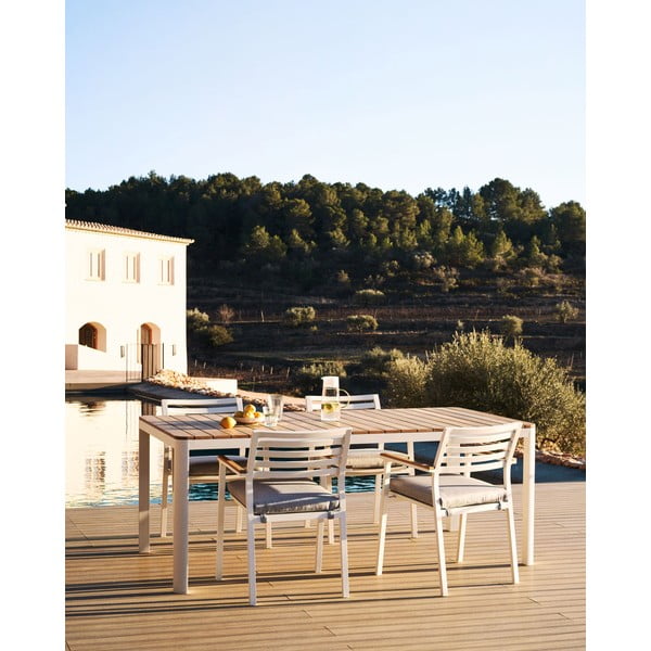 Alumínium kerti étkezőasztal 90x163 cm Bona – Kave Home-image-1