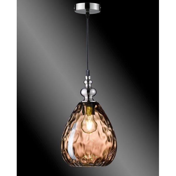 Barna függőlámpa üveg búrával Uller – Fischer & Honsel-image-1