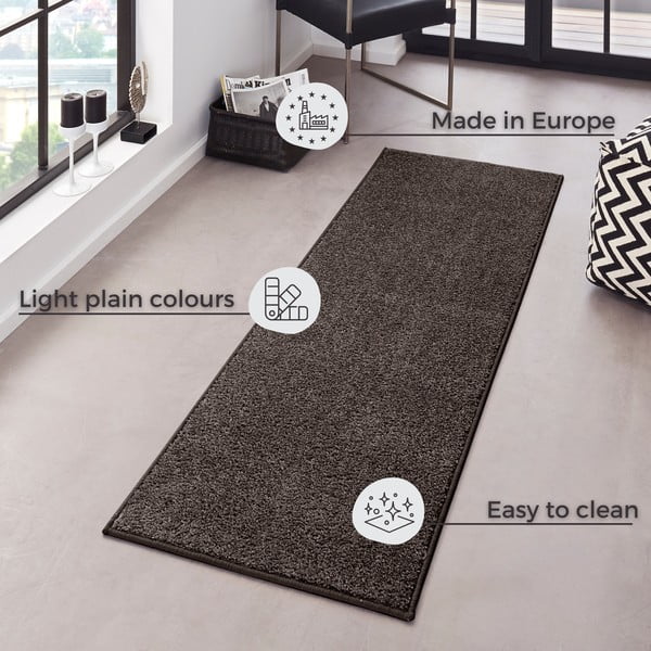 Pure antracitszürke futószőnyeg, 80 x 400 cm - Hanse Home-image-4