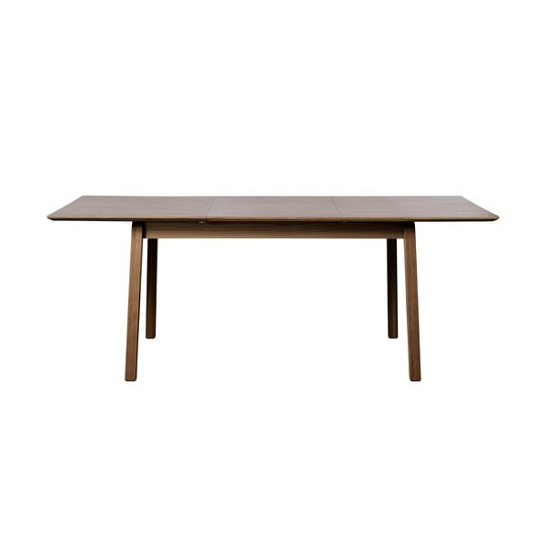 Barna bővíthető étkezőasztal tölgyfa dekoros asztallappal 95x200 cm Bari – Unique Furniture-image-4