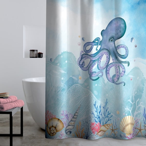 Zuhanyfüggöny 180x180 cm Octopus – Catherine Lansfield-image-1