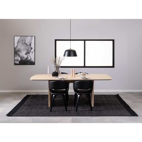 Fehér étkezőasztal tölgyfa dekorral 105x220 cm Christo – Actona-image-1