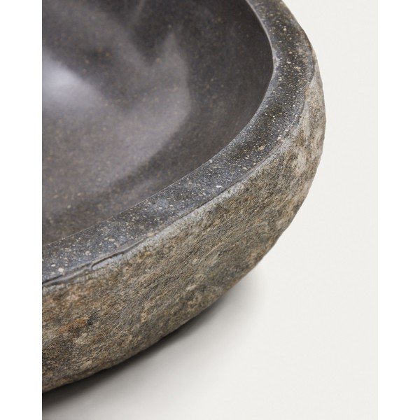 Szürke kő kerek mosdókagyló ø 40 cm Tetsu – Kave Home-image-4