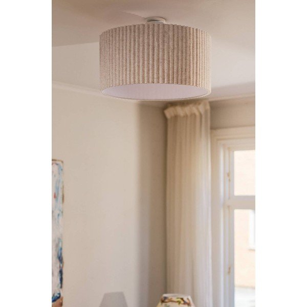 Bézs len mennyezeti lámpa ø 60 cm Alina – Jotex-image-2