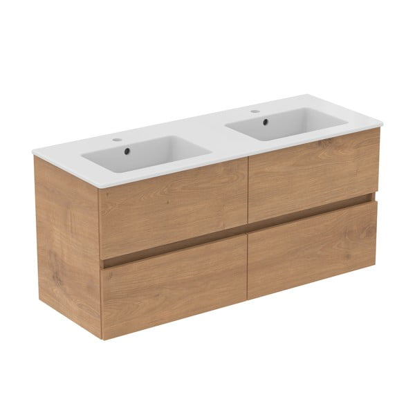 Natúr színű fali mosdó alatti szekrény tölgyfa dekorral 120x55 cm Eurovit+ – Ideal Standard-image-3