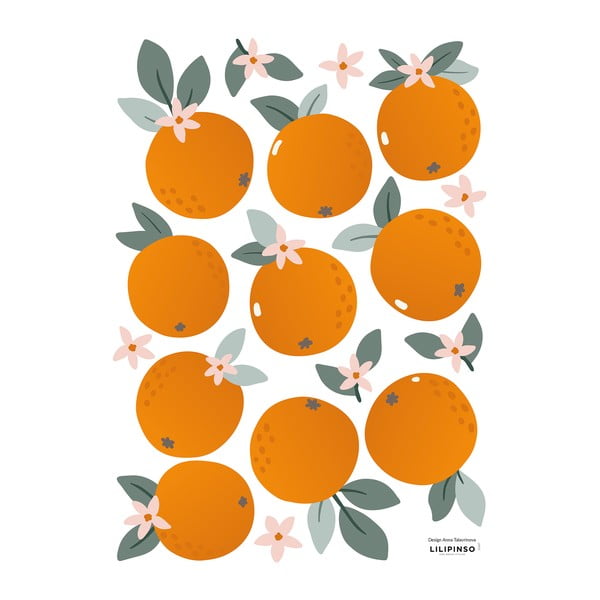 Gyerek matrica szett 10 db-os 30x42 cm Oranges – Lilipinso