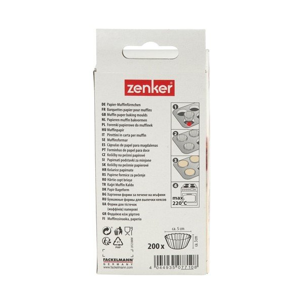 Muffin fehér 200 db papír sütőkehely, ø 5 cm - Zenker-image-2