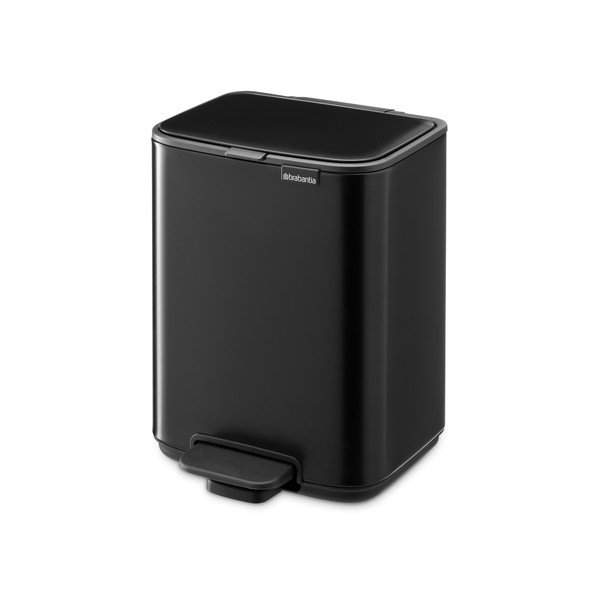 Matt fekete acél pedálos szemetes 4 l Bo – Brabantia
