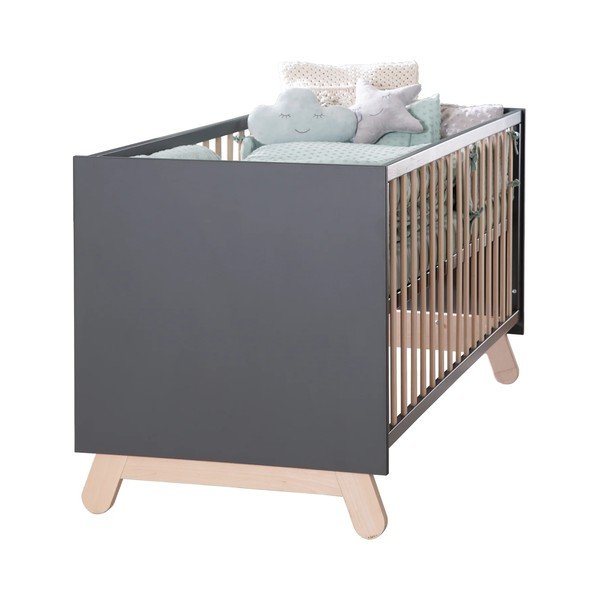 Szürke-natúr színű babaágy 70x140 cm Jara – Roba-image-2