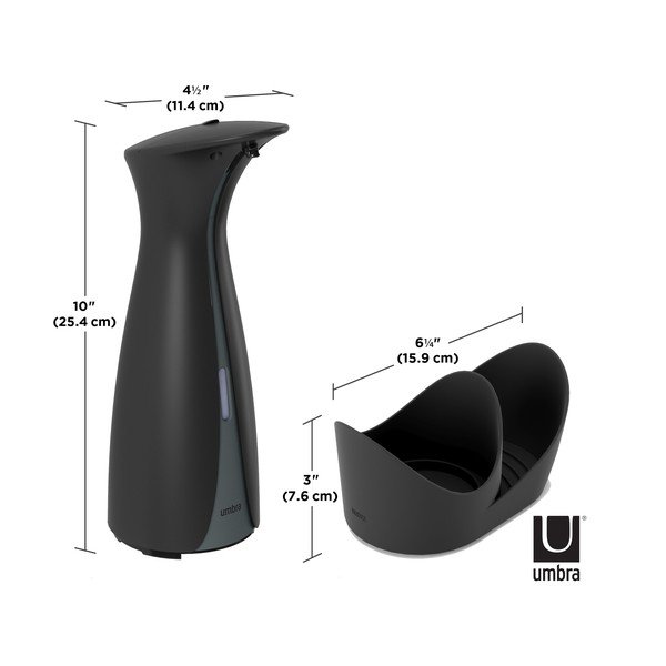 Fekete automata műanyag szappanadagoló 250 ml Otto – Umbra-image-2