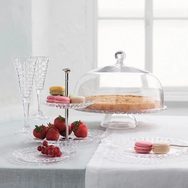 Bossa Nova kétszintes kristályüveg állvány, ⌀ 23 cm - Nachtmann-image-2