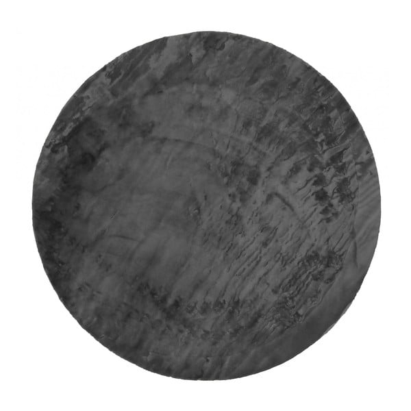 Antracitszürke mosható kerek szőnyeg ø 80 cm Pelush Anthracite – Mila Home