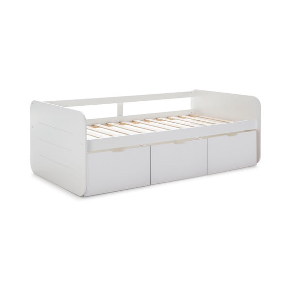 Fehér gyerekágy tárolóhellyel 90x190 cm Abbott – Marckeric-image-3