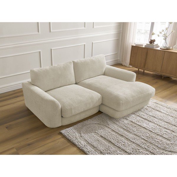 Bézs zsenília sarokkanapé (jobb oldali-heverő résszel) Leonore – Bobochic Paris-image-4