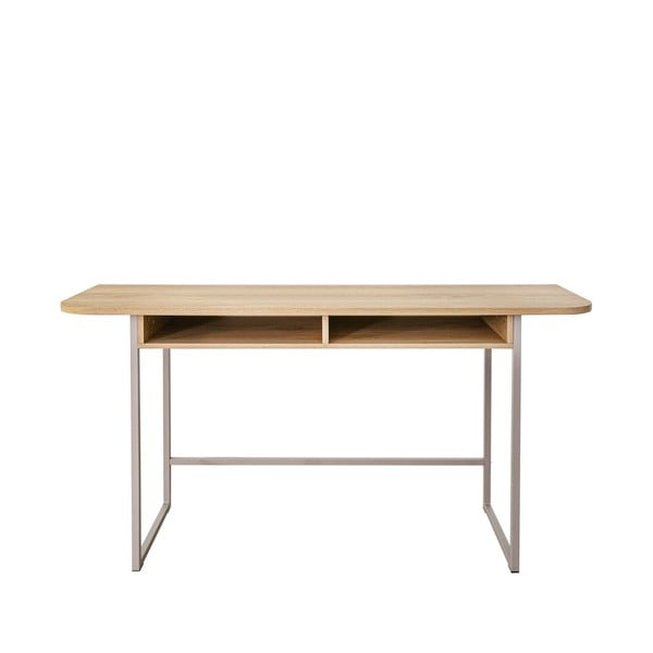 Natúr színű konzolasztal tölgyfa dekorral 40x140 cm Darlington – Actona