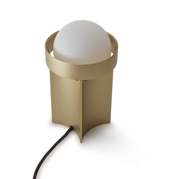 Aranyszínű dimmelhető asztali lámpa üveg búrával (magasság 22 cm) Loop – tala-image-3