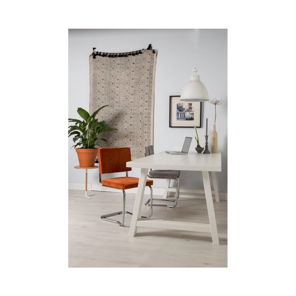 Szürke kárpitozott hinta étkezőszék szett 2 db-os Ridge Kink Rib – Zuiver-image-1